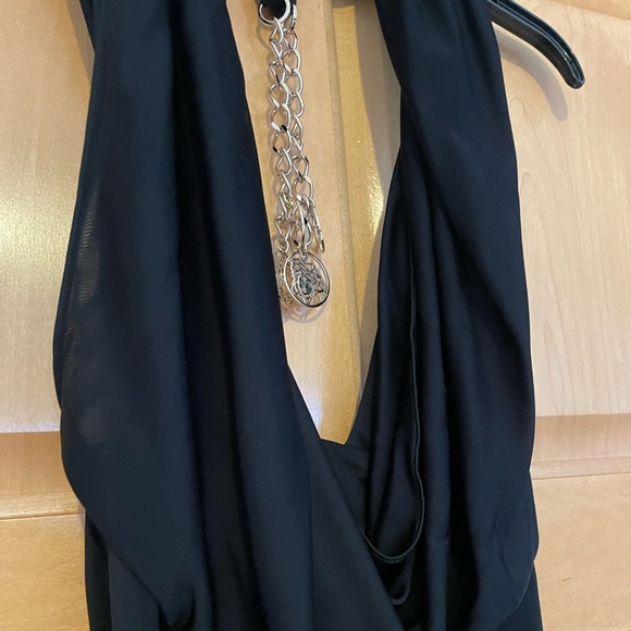 Gianni Versace Runway Vintage Backless Plunged Black Dress - Picture 1 of 11
